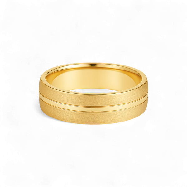 Item | Buy 6mm Midline Sandblast Band in 18KT Gold | SPOP Enterprise Global